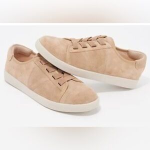 Vionic Comfort Jean Suede elastic lace slip-on casual sneakers in Carmel size 8